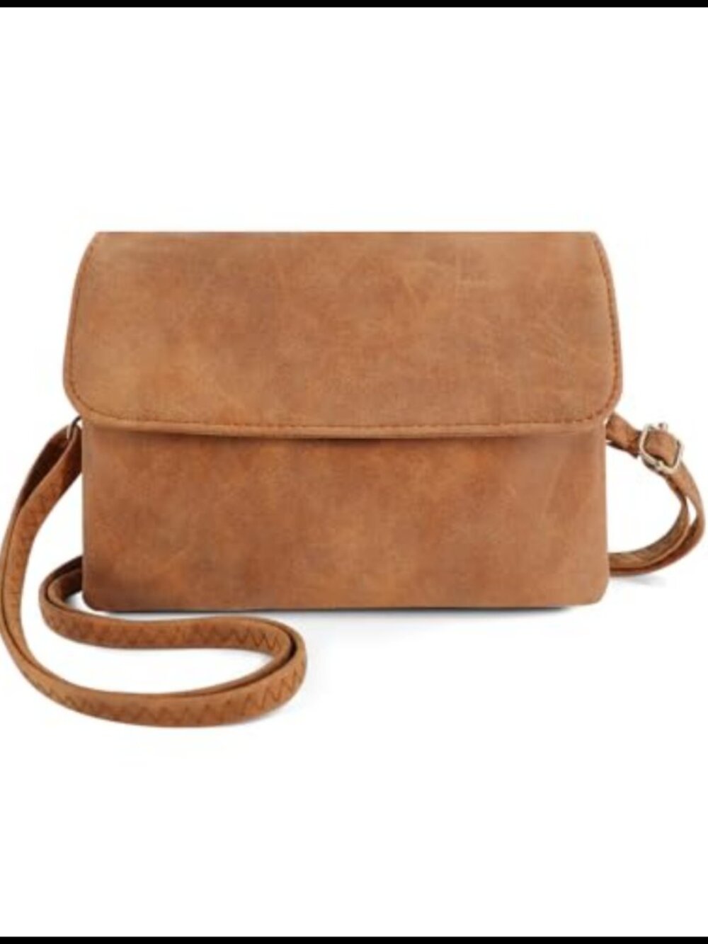 PU Leather Crossbody Bag Small Messenger Purse Adjustable Strap